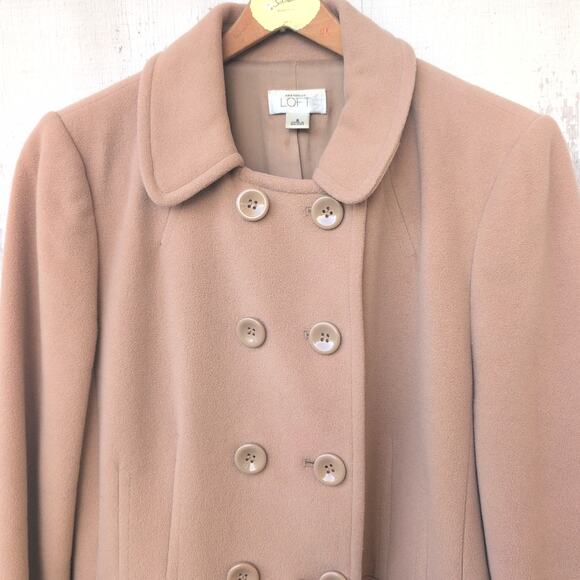 Ann Taylor Loft Wool Blend Pea Coat Women's 8 *Flawed Interior - Picture 2 of 11